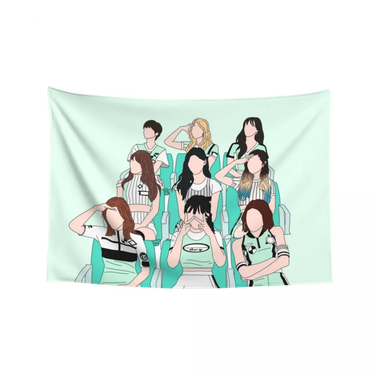 

TWICE CHEER UP Tapestry Bedroom Decorations Bed Room Decoration Custom Tapestry