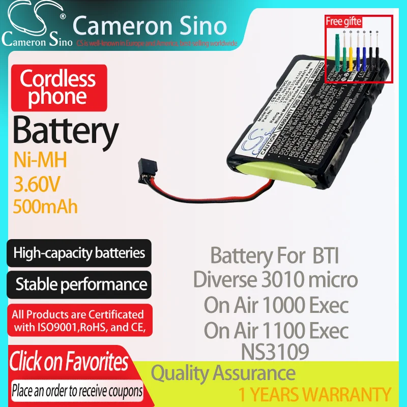 CameronSino – batterie pour BTI divers 3010 micro sur Air 1000 Exec sur Air 1100 Exec, pour téléphone sans fil
