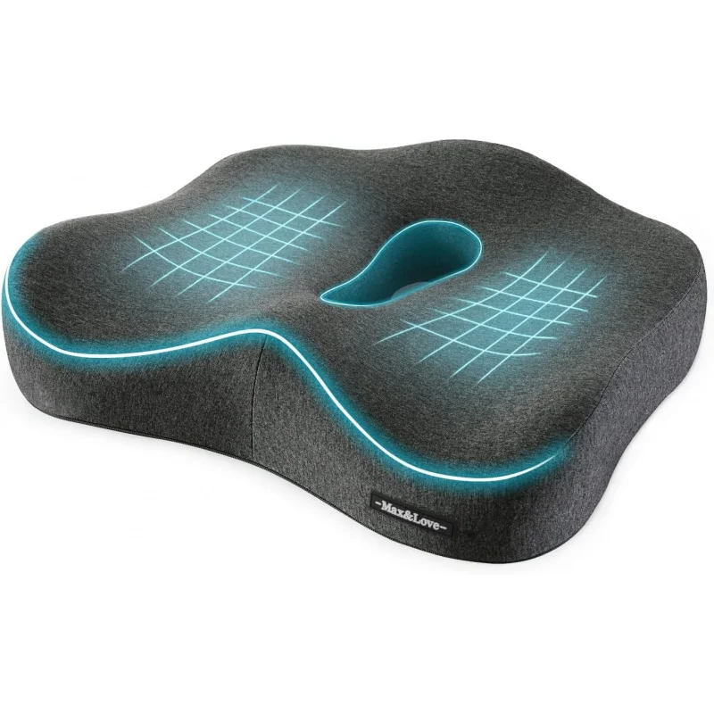 

Memory Foam Seat Chair Cushion for Relieves Back Sciatica Tailbone Pain Coccyx Degenerating Disc Orthopedic Osteoarthritis