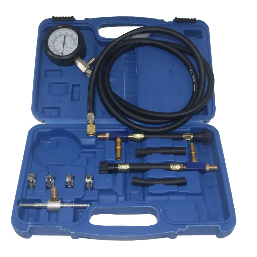 100 PSI Petrol Pressure Tester 7.89mm 9.49mm Connector Automotive Repairing Tool 1 Set Boxed