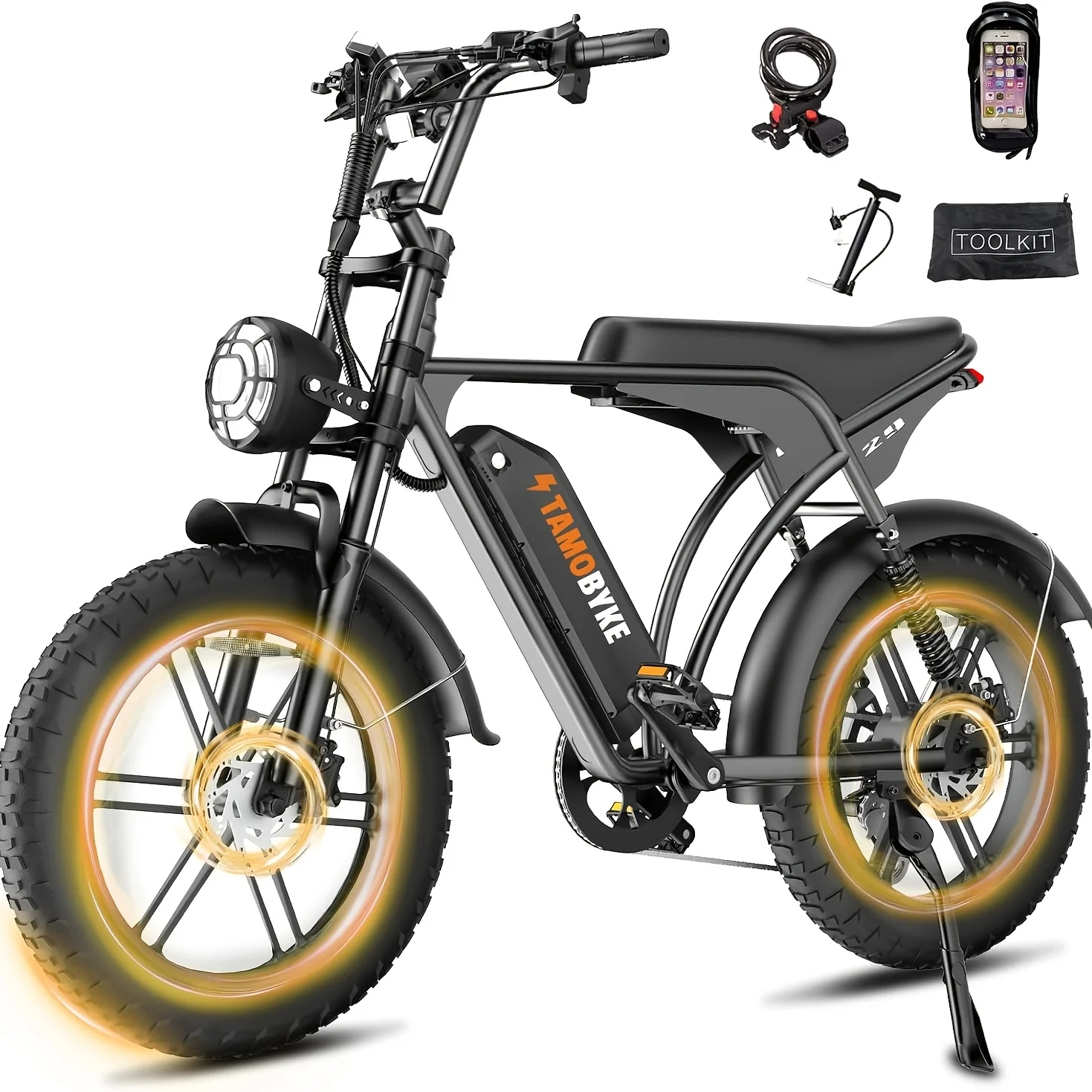 Adult Electric Bicycle | 749W Brushless Motor, Detachable 48V 15.6*AH Dual Batteries, 7-Speed, 20x4 Fat Tires, Hydraulic Disc Br