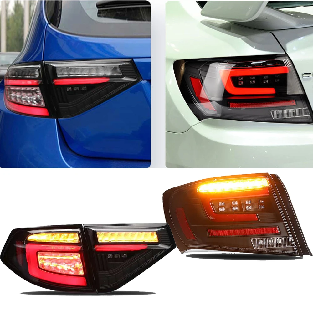 Dynamic car bumper tail light for WRX taillight LED 2008~2014/2009~2012y car accessories Taillamp for WRX rear light fog