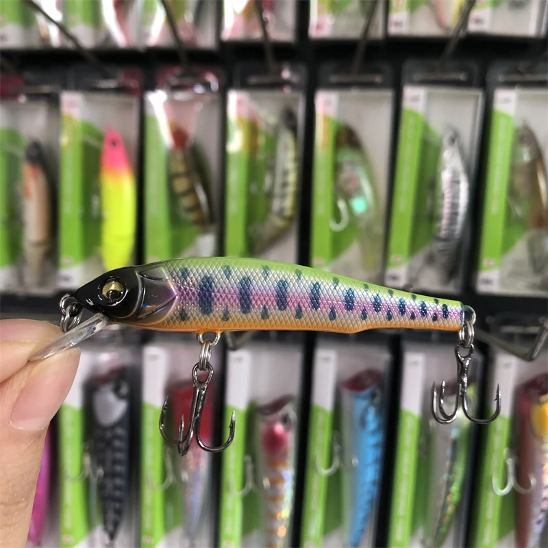 9096 LURETV Japón mismo estilo cebo de pescado importado X-70 lubina pez mandarín punta azul cola roja flotante Mino