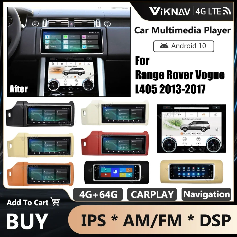 Android 12 Car Multimedia Player For Range Rover Vogue L405 2013-2017 Auto Radio Video GPS Navigation AC Panel Co-Pilot Screen