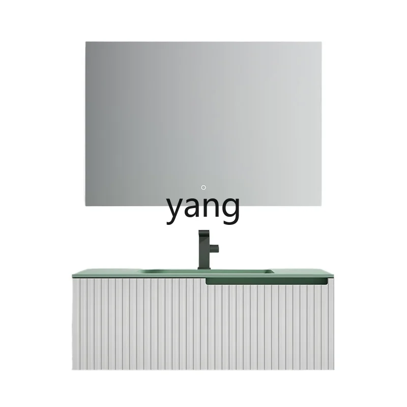 

Yjq artificial stone integrated basin wall-mounted washbasin small apartment bathroom cabinet hand washbasin