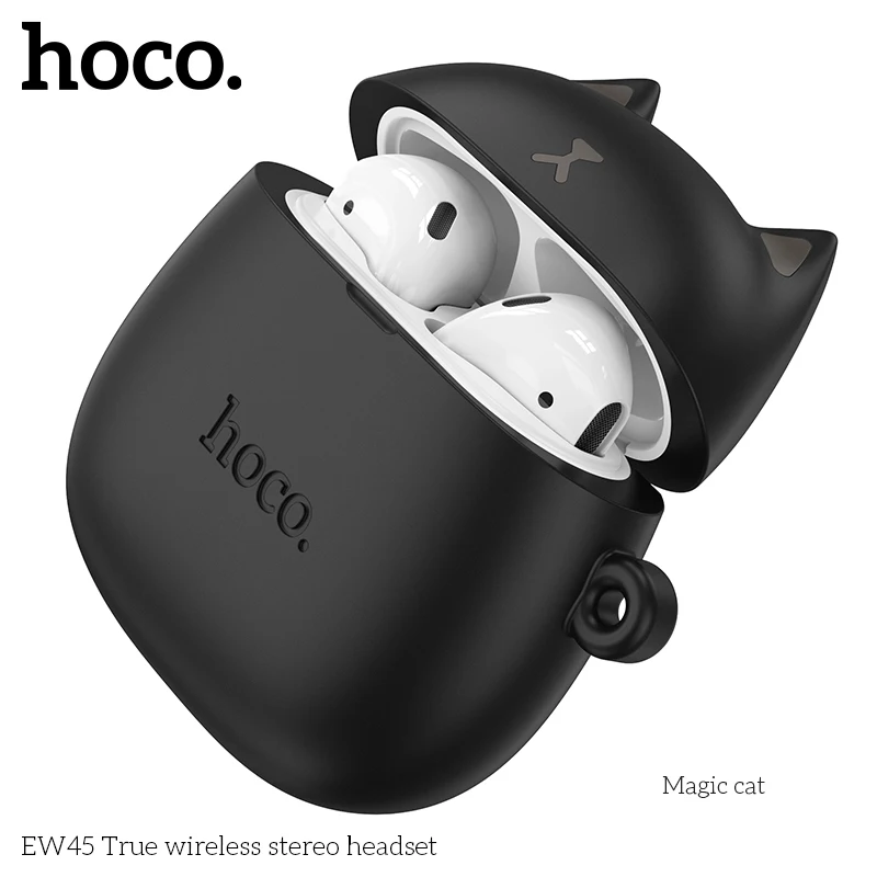 HOCO EW45 Mini Bluetooth Earphone Portable High quality Headphone Listen to Music Earbuds with Charging Box protective Case