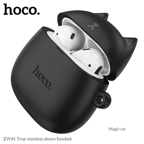 Imagen 2 del producto HOCO EW45 Mini auricular Bluetooth portátil de alta calidad auriculares escuchar música auriculares con caja de carga funda protectora