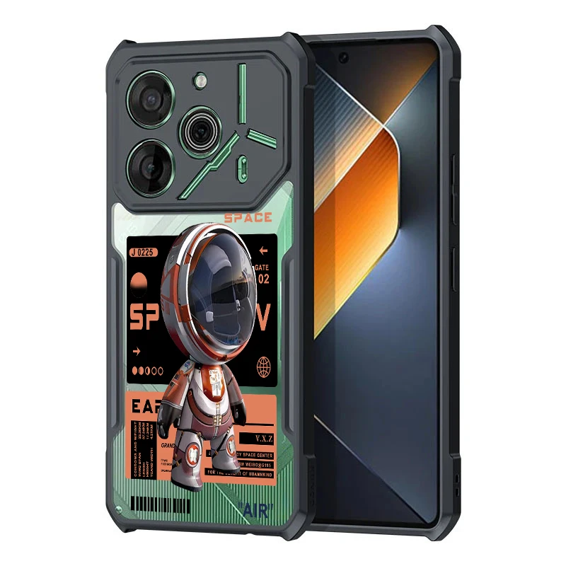 Transparent Phone Case For Tecno Pova 6 5 4 Pro Neo 3 2 Li7 Li9 Shock Fall Prevention Acrylic Case 2.Astronaut image 2