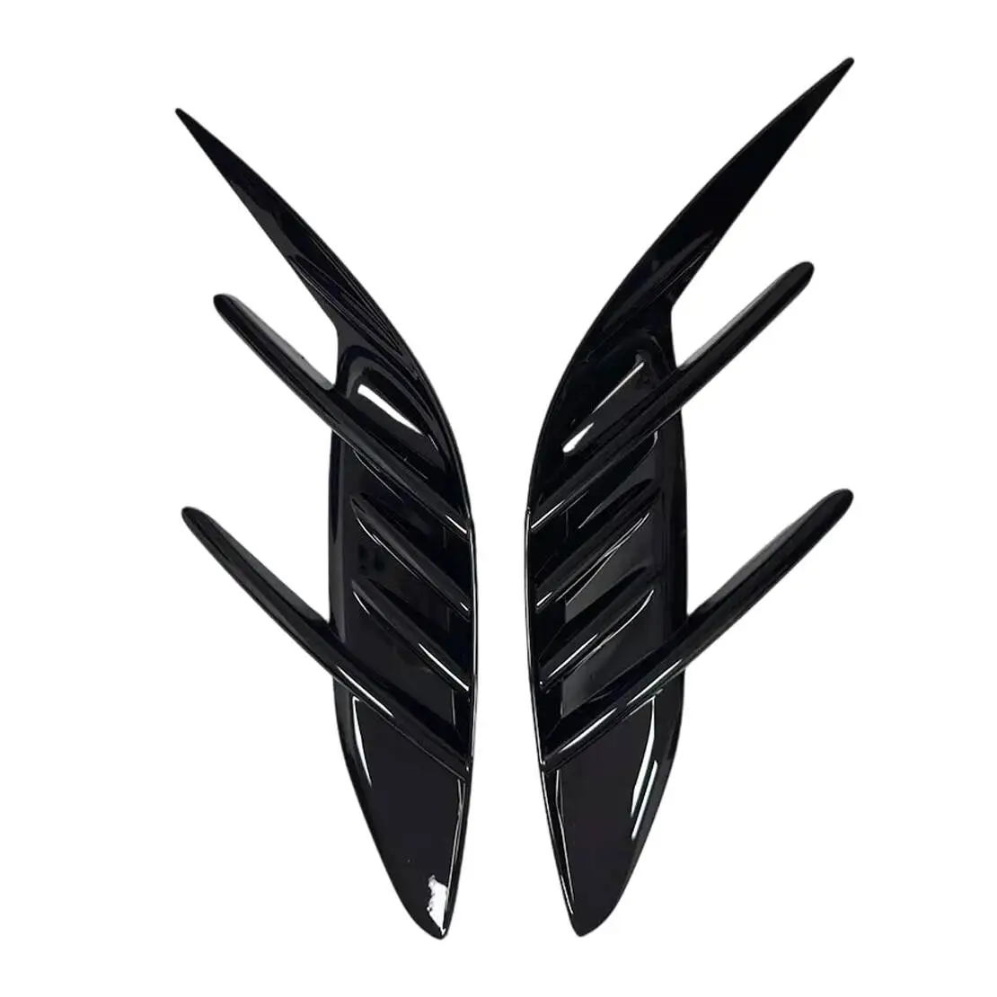 

1 Pair Gloss Black Rear Bumper Side Vent Canard Cover Trim Fit for KIA Stinger GT 2017-2023