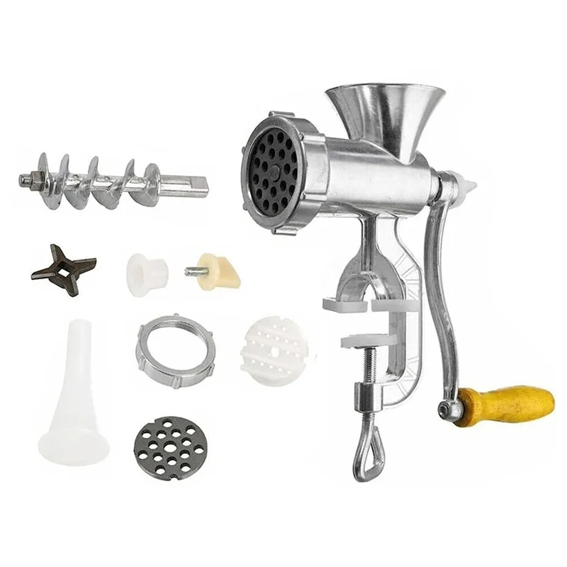 Manual Meat Grinder Aluminum Alloy Meat Mincer Sausage Stuffer Filler Maker Household Pork Mincer Hand Operated Tools