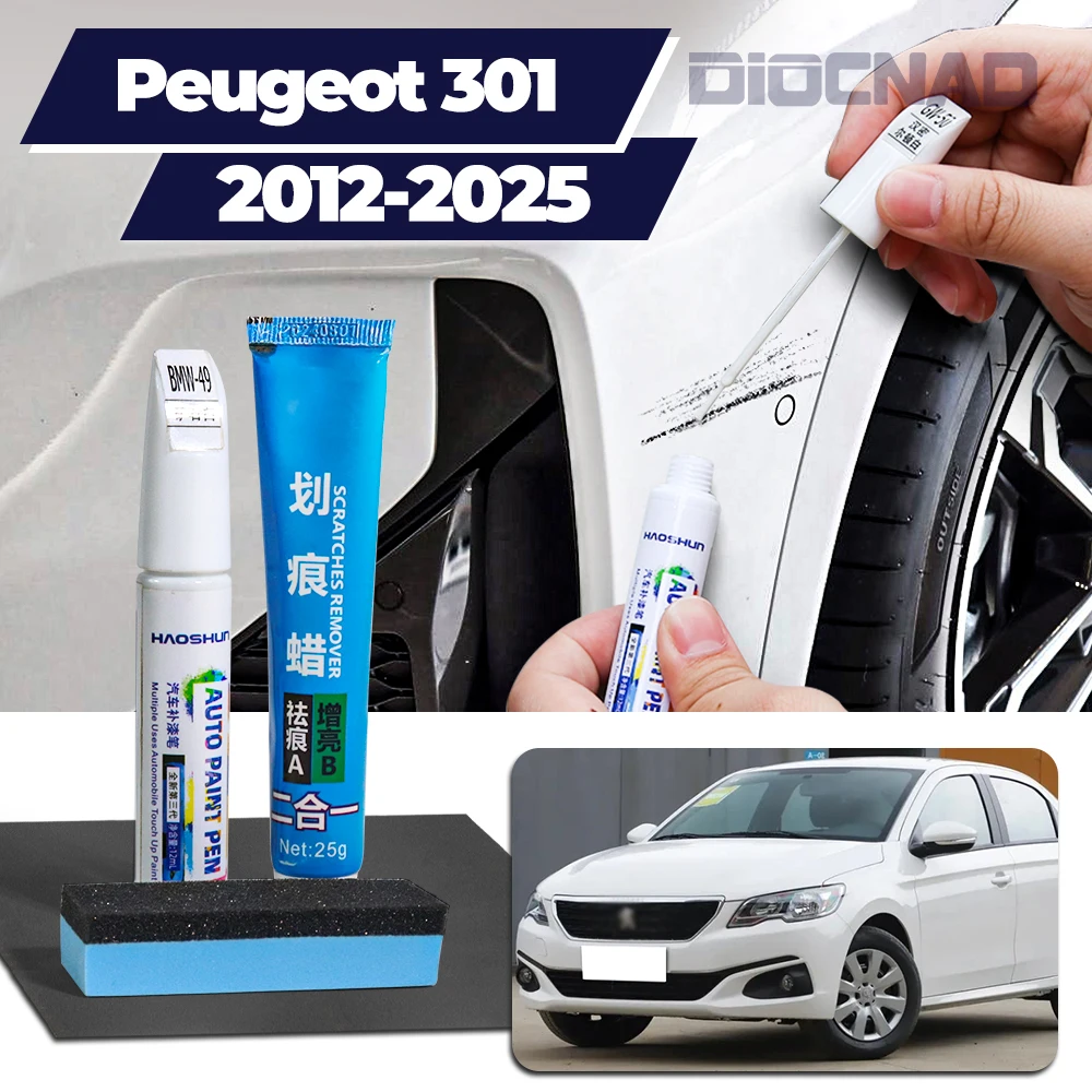 

Car Touch Up Paint Pen Scratch Repair Scratch Remover Wax Paint Care For Peugeot 301 2012-2025 2013 2014 2015 2016 2017 2018