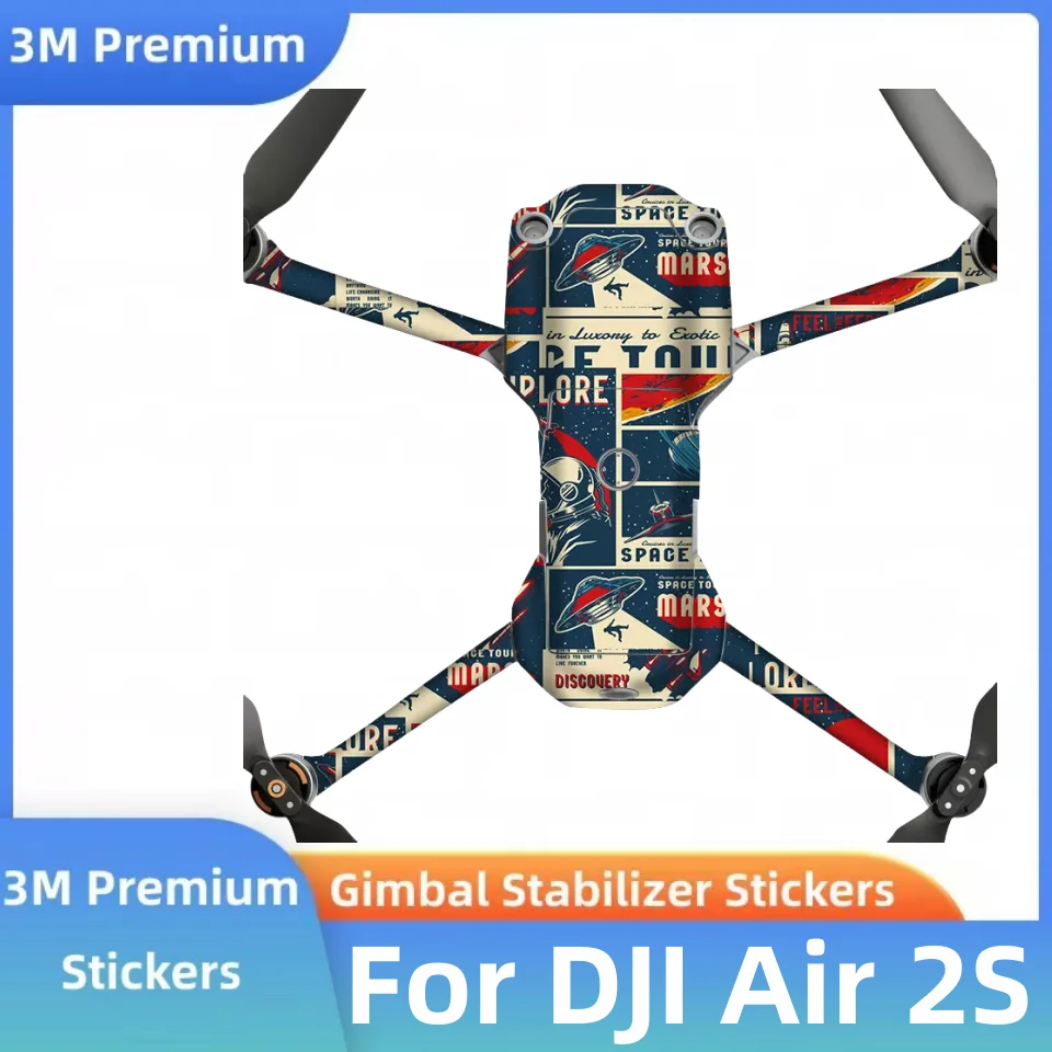 Autocollant de protection du corps de importateur Air2S, film rond en vinyle, peau de décalcomanie, manteau de protection pour DJI Air 2S