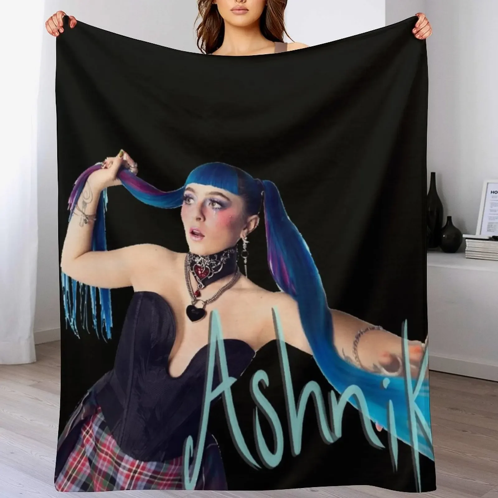 

Ashnikko Demidevil Throw Blanket manga Warm Sofas Blankets For Sofas Blankets