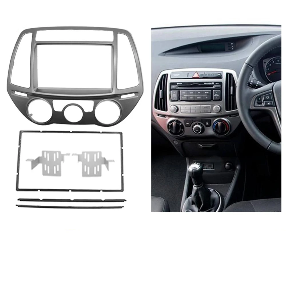 

2Din Car Fascia Radio Panel for HYUNDAI i-20 i20 2012+(Manual Aircon) DVD Dash Fitting Kit Facia Plate Adapter Cover Bezel Frame