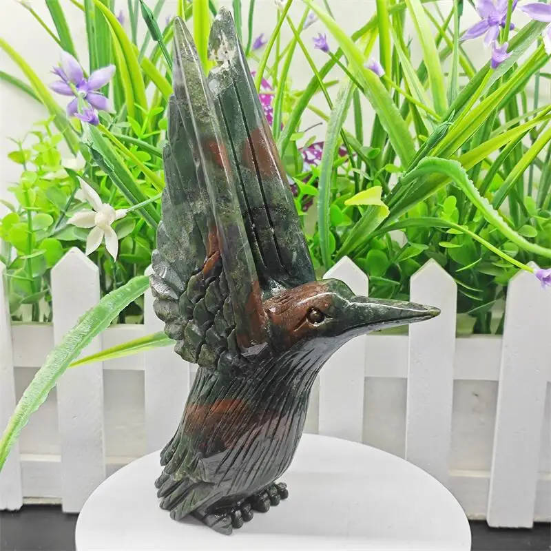 

Натуральная океанская яшма, резьба по колибри, Рейки, Исцеление, фэншуй, камень, подарок, украшение для дома и офиса, подарок, 1 шт.