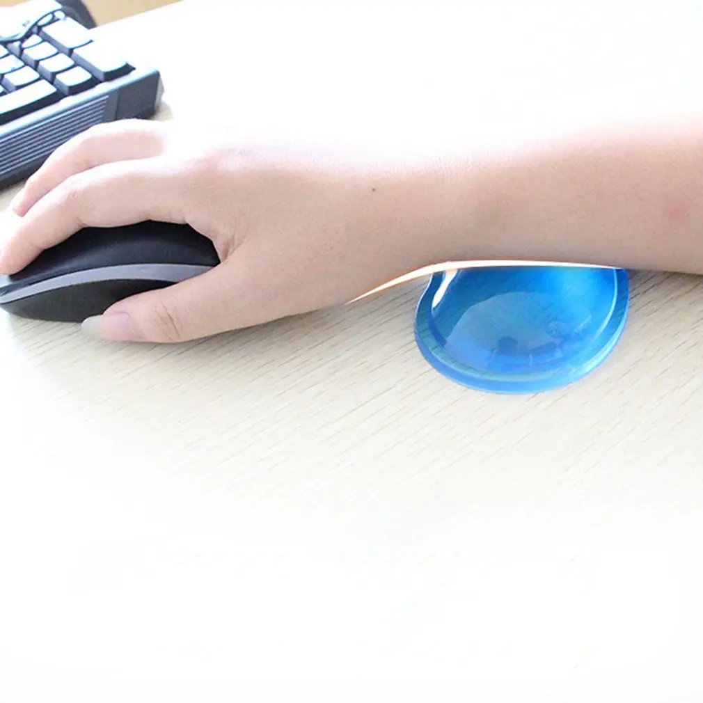 Silicone Heart Shaped Mouse Pad Mouse Wrist Cold Transparent Wrist Rest Support Pads Anti-Fatigue Transparent Gel Soft Wholesale