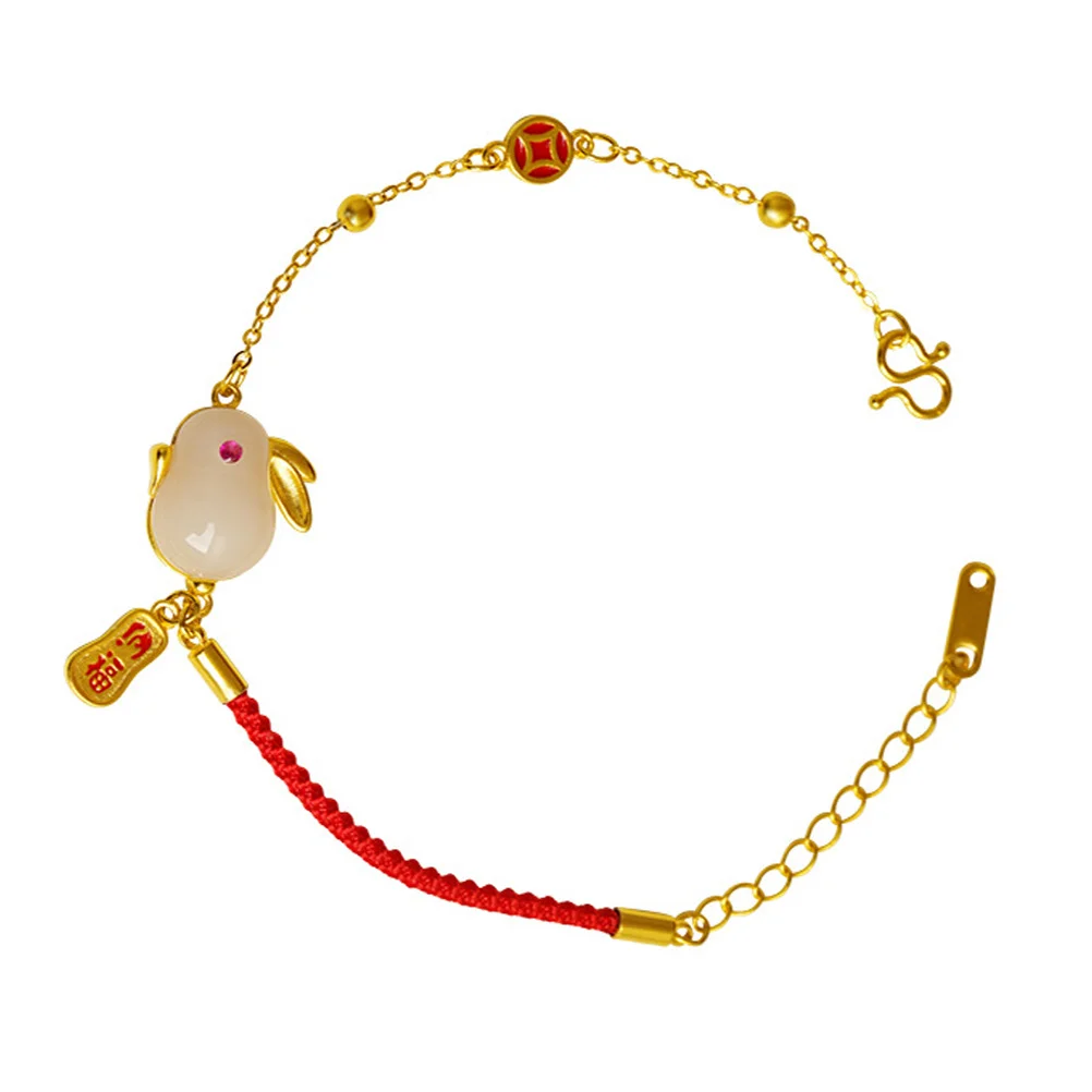 

Zodiac Rabbit Bracelet Red String Braided Rope Wrist Jewelry Year Of The Rabbit Chinese New Year Gift Protection
