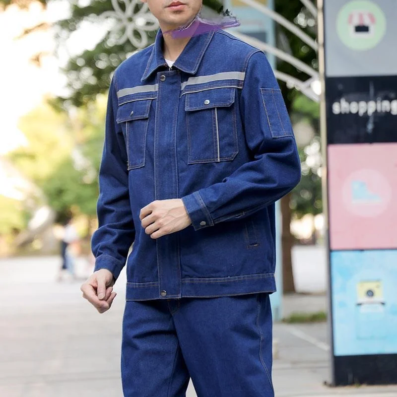 ensemble-de-vetements-de-travail-en-coton-pur-resistant-a-l'usure-pour-hommes-combinaison-de-protection-pour-la-soudure-avec-bandes-reflechissantes-tenue-de-travail