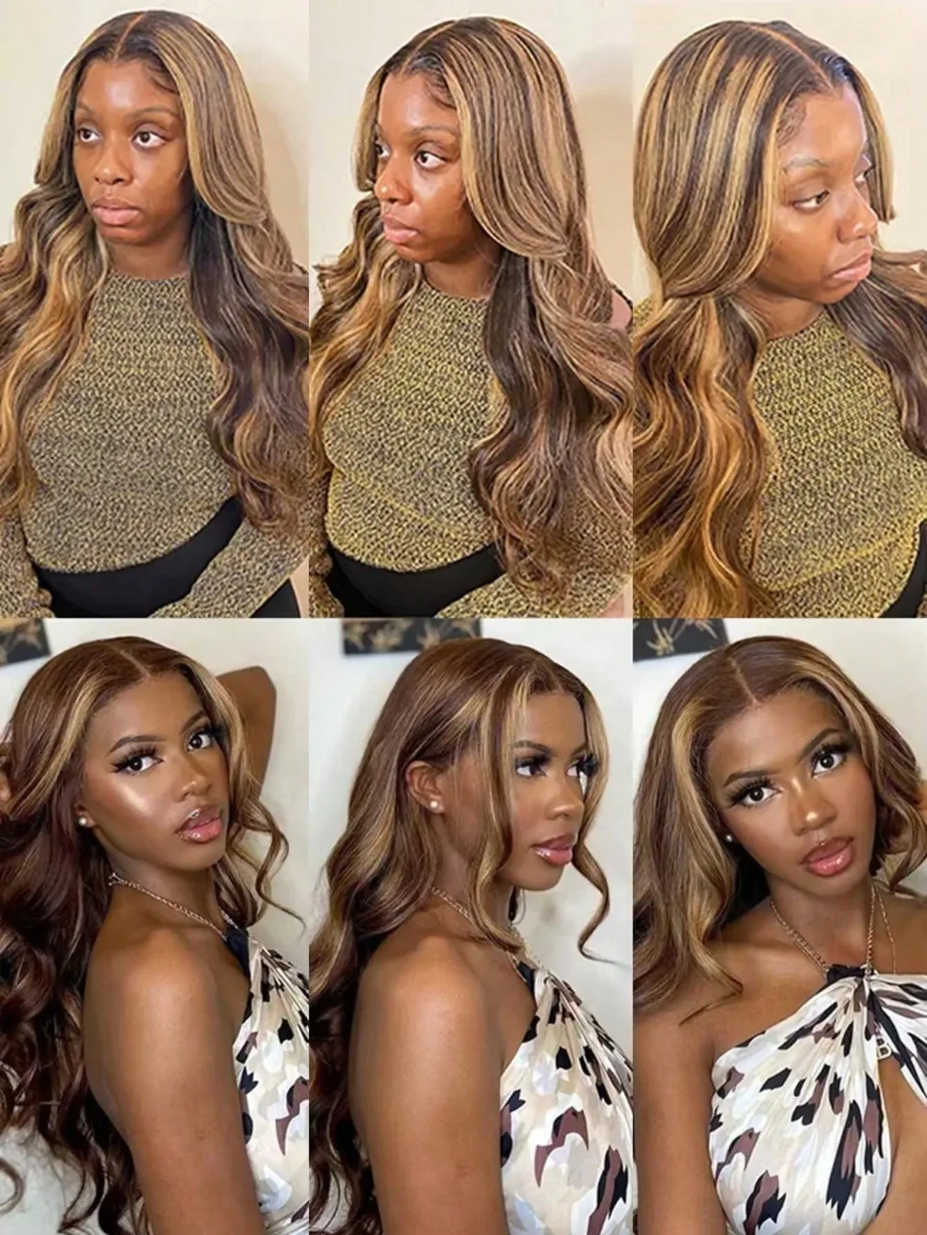 28 بوصة أومبير العسل شقراء 13x4 تسليط الضوء على الجسم موجة الدانتيل شعر مستعار أمامي شعر الإنسان قبل قطعها مع شعر الطفل 4/27 200% الكثافة اللون