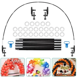 1 Set Black Table Balloon Arch Kit, Arch Frame for Different Size Tables Balloon Garland Decorations for Birthday Party Wedding
