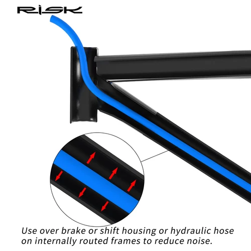 Imagen 2 del producto RISK-amortiguador de carcasa de línea interna de cuadro de bicicleta, Cable de manguera de vibración, accesorios de bicicleta, cubierta de Cable, 1,6 m