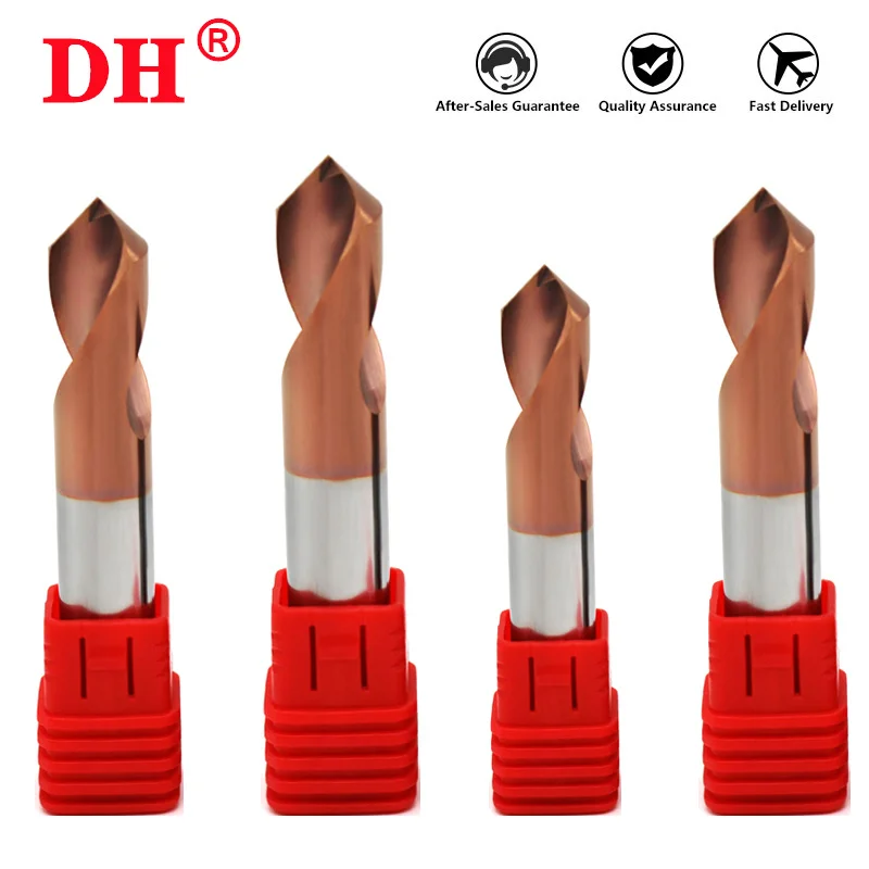 Milling Cutter Alloy Coating Tungsten Steel Tool Cnc Maching 1 Blade HRC55 Aluminum Spot Drills Chamfered Milling Cutter Tools