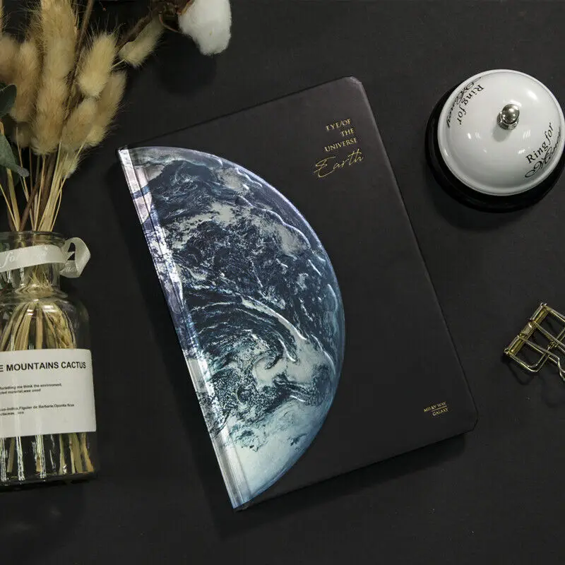 

Creative AR Planet A5 Notebooks Hardcover Cover 112 Sheets Office Study Diary Illustrated Notepad Office Stationery New