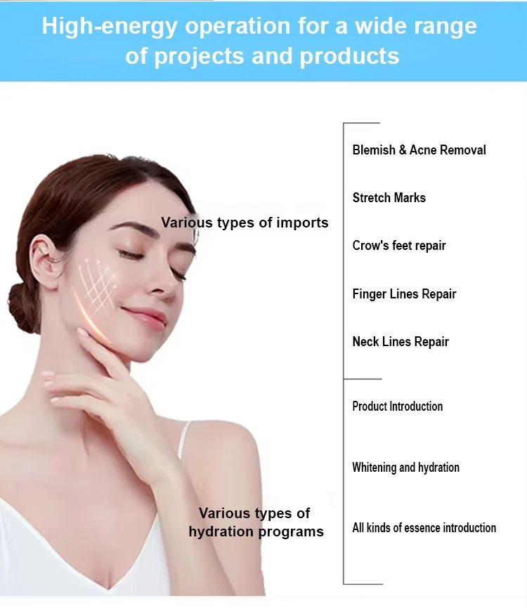 Portable Hair Facial Scalp Mesogun Vibrator U225 PRP Injector Mesotherapy Gun Needle Free Skin Rejuvenation Water Light Machine