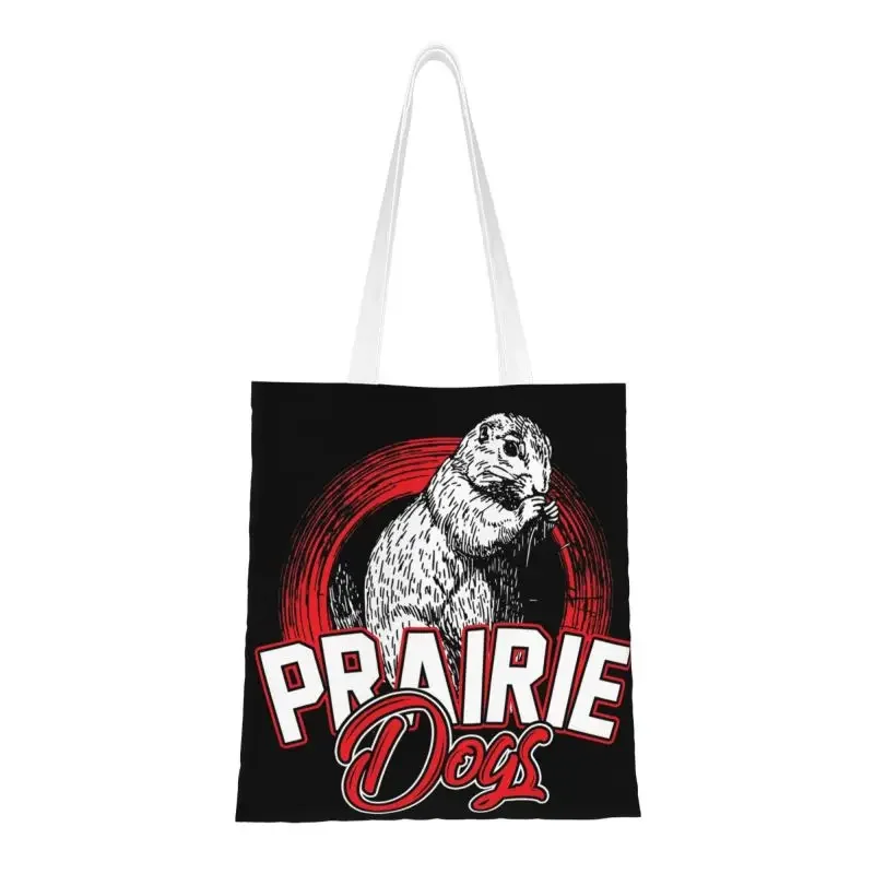 Prairie Dog Animal North America Grocery Shopping Tote Bag Women Fashion Canvas Shopper Shoulder Bags Large Capacity Handbags