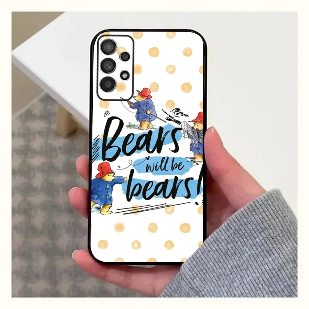 Bear P-Paddington Movie Phone Case For Samsung Galaxy A20,A21s,A22,A31,A32,A52,A53,A72,73,A80,A91 Soft Black Cover