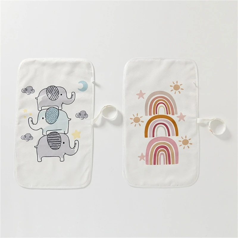 Portable Waterproof Baby Diaper Changing Pad Travel Cartoon Newborn Nappy Changing Pad Infant Changing Table Mattress Pad