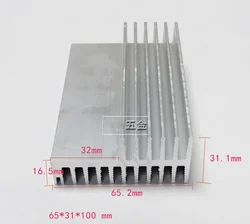 Profiled power tube radiator 65*31*50/100 high power triode radiator T type electronic cooling aluminum 65*31*100mm heatsink