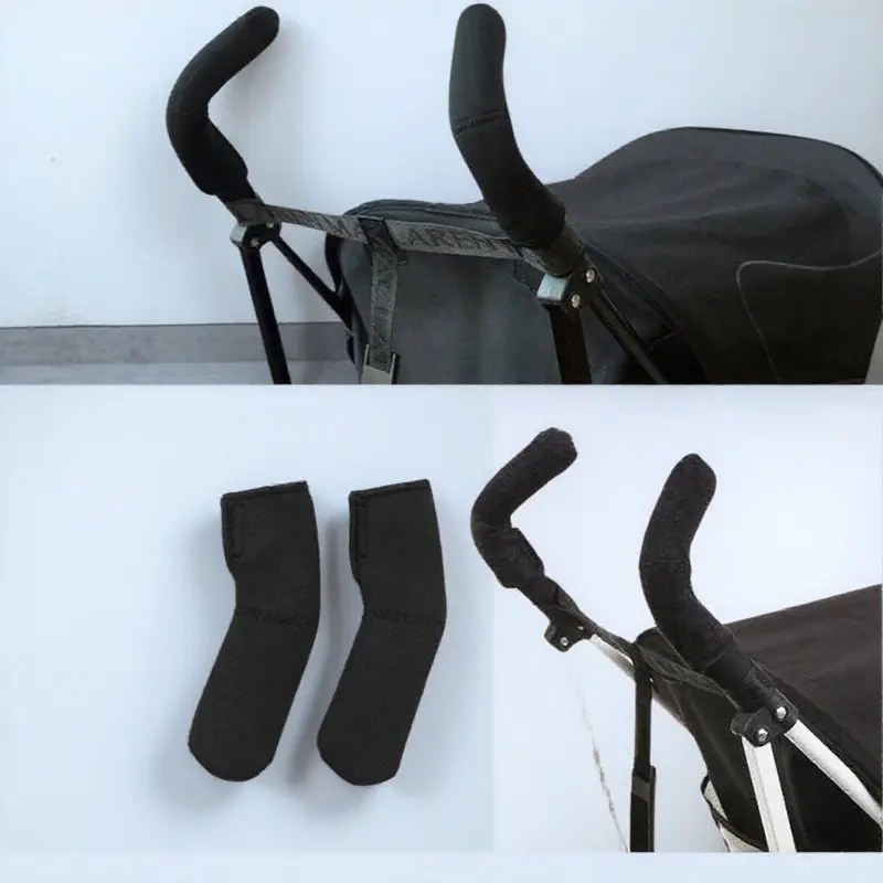 

Stroller Handle Covers Universal Stretchable Design for Baby Carriages Stroller Grip Cover Hook Loop Closure Fresh Look