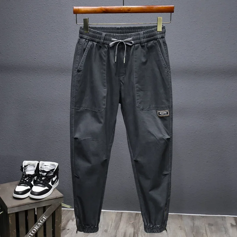 Il nuovo marchio di moda autunnale piedi larghi e raggruppati di Harlem pantaloni casual da uomo belli con abiti invernali uomo uomo adulto gentiluomo