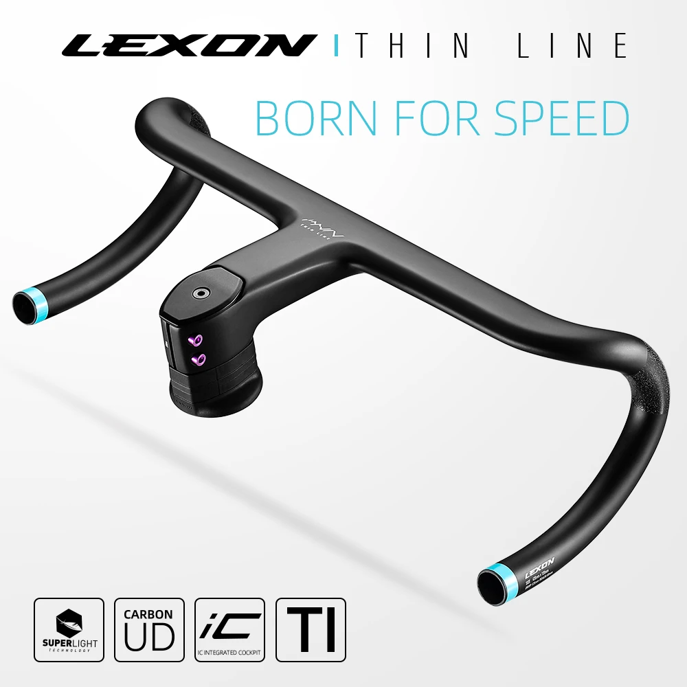 

LEXON-THIN LINE Full Carbon Road Handlebar Ultralight Road Bike Handlebar T1000 Racing Bent Bar, Bicycle Accessories 28.6mm