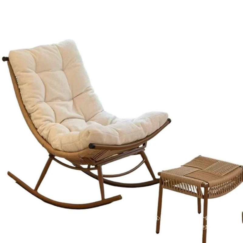 

Rocking Reclining Adult Garden Balcony Home Leisure Rattan Lazy Rocking Elderly Outdoor Garden