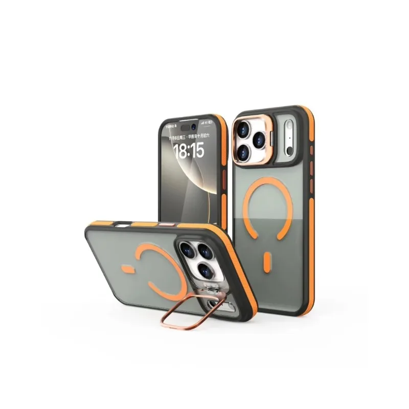 

Advanced Matte Magnetic Bracket Phone Case Suitable for IPhone 17 Air 16 15 14 Plus 13 12 11 17 Pro Max Magnetic Protective Case
