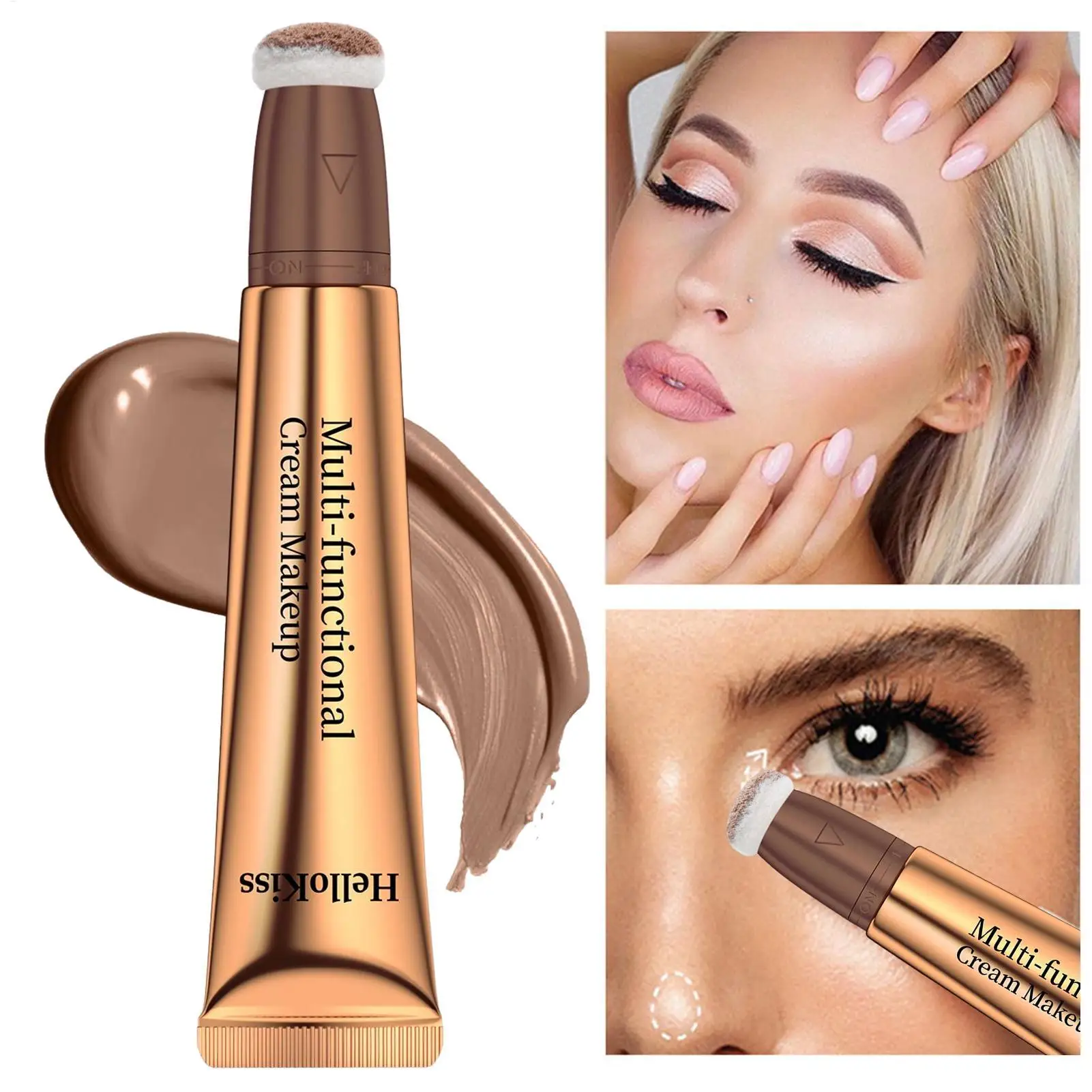 Blush in crema Evidenziatore Stick Ombretto Trucco liscio Liquido Occhi Viso Fard rosa Contorno viso Illumina il trucco