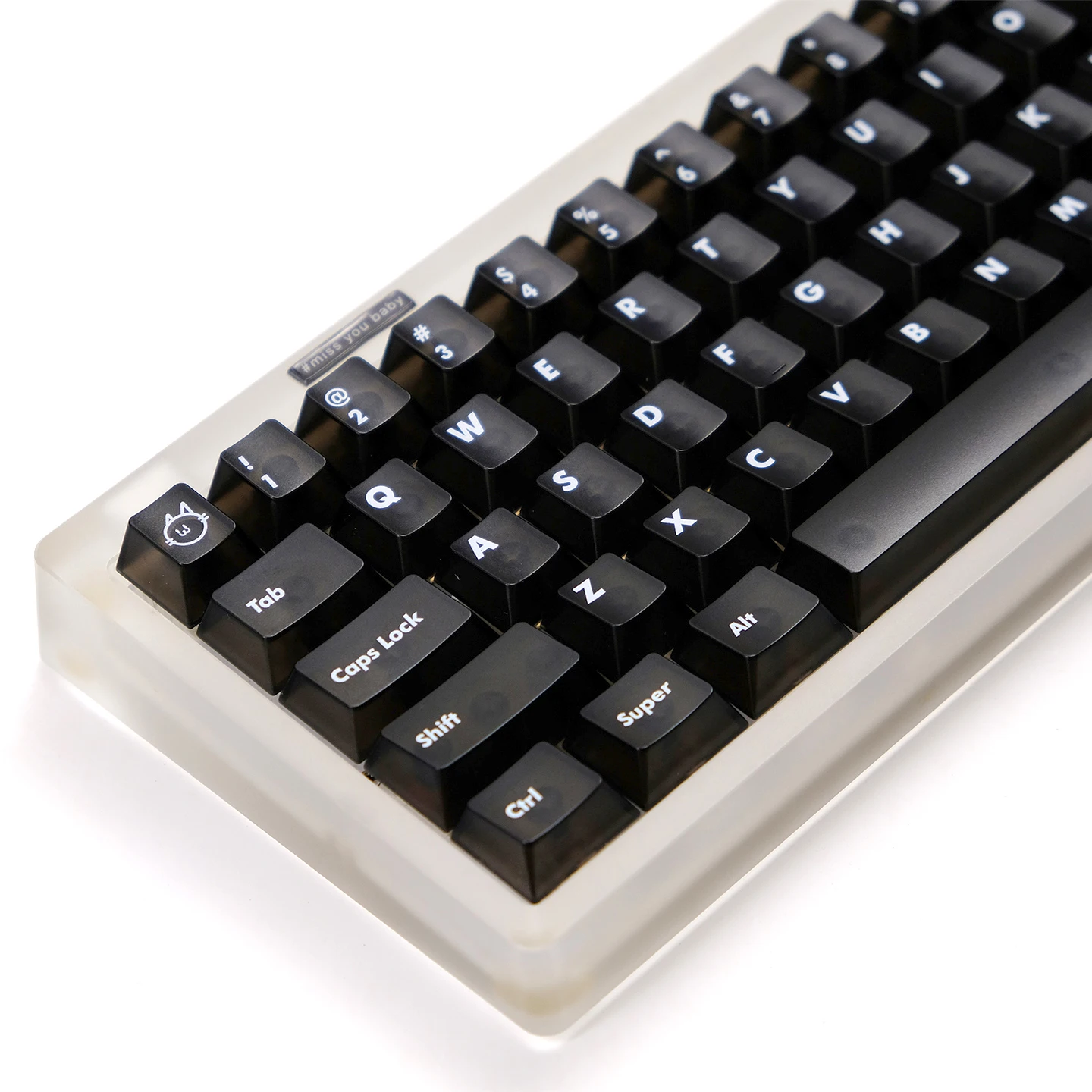 

122 клавиши, черные прозрачные колпачки для клавиш, прозрачные колпачки для клавиш с вишневым профилем, УФ-пад с принтом, колпачки для клавиш ПК для механической клавиатуры MX