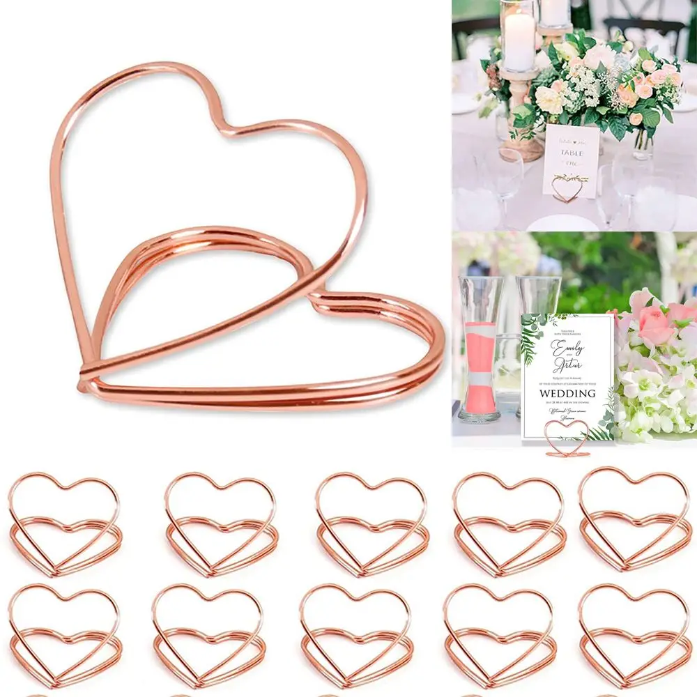 Decoration Wedding Supplies Paper Clamp Picture Cards Display Stand Clamps Stand Photos Clips Table Numbers Holder Place Card