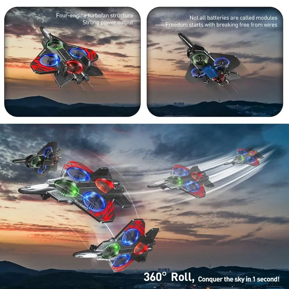 Schiuma EPP telecomandata Schiuma Fighter ricaricabile 2.4G Stunt Quattro motori elicottero giocattolo rilevamento di gravità portatile