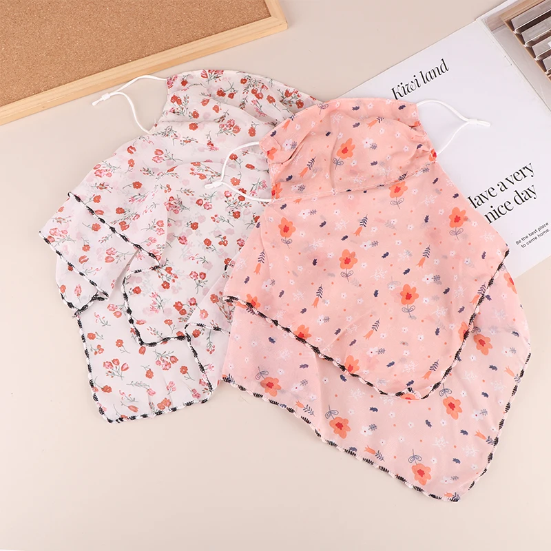 Máscara Cachecol Respirável Feminino, Cachecol de Seda Triangular, Dustproof, Windproof, Outdoor