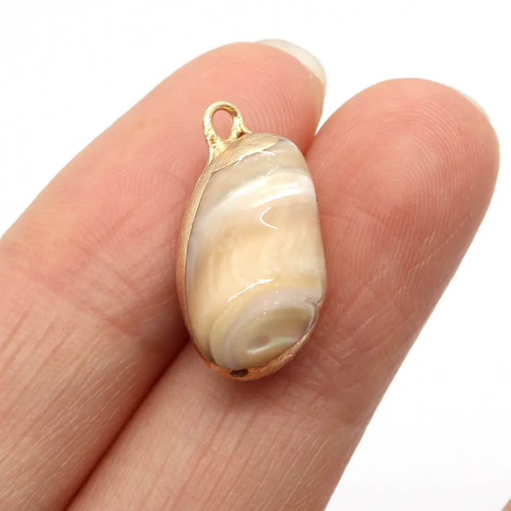 1pc Women\'s Irregular Pendant Natural Mother of Pearl Double Hole Connector Necklace and Bracelet Crafted Jewelry Accessories