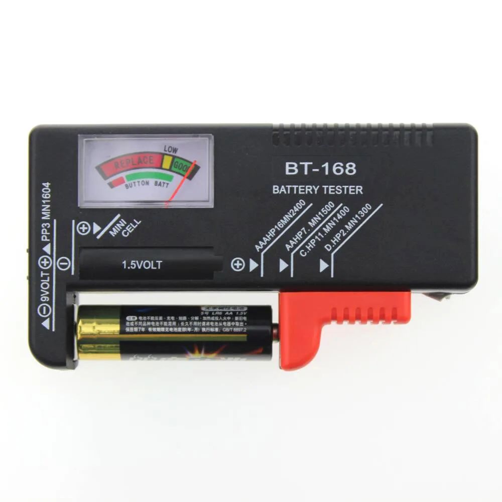 BT168 Digital Battery Tester Volt Checker for AA AAA 9V Button Multiple Size Battery Tester Voltage Meter Tools BT168D BT-168D