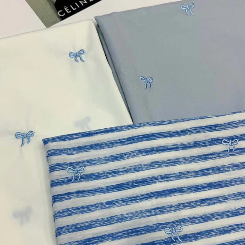 

145cm*100cm Polyester-Cotton Fabric Nightwear Dress Bow Sewing Accessories DIY Fabric