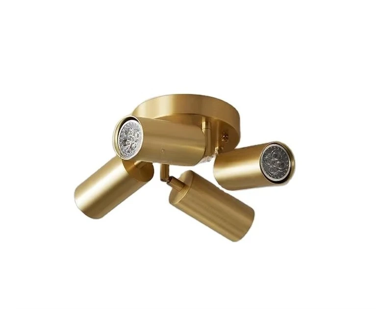 Golden Round Surface Mount Cylinder Adjustable Ceiling Spotlight GU10 Modern Bedroom Kitchen Downlight
