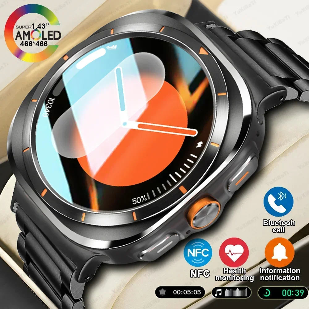 

Watch Ultra NFC GPS Track New Smartwatch Men Amoled Always Display Body Temperature Clock BT Talk Smart Watch