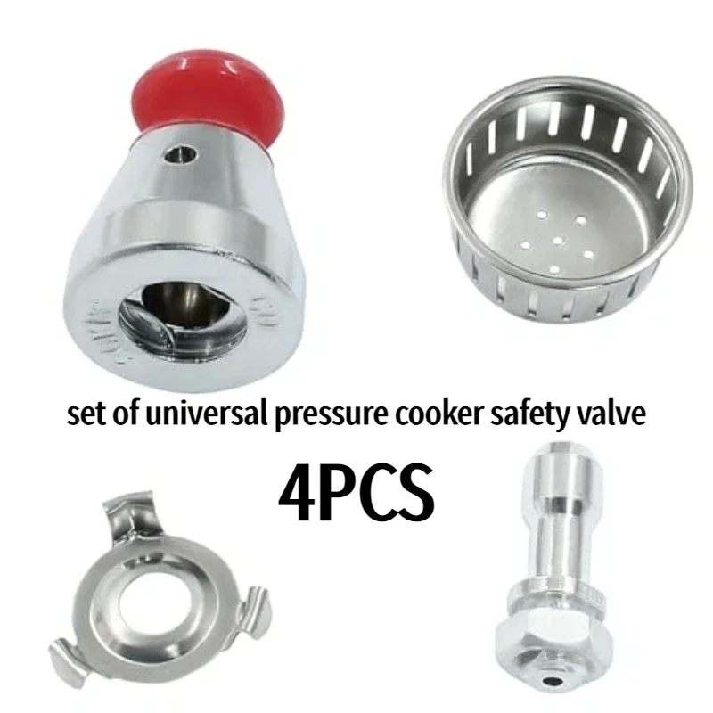 

Universal pressure cooker exhaust valve, pressure cooker safety regulator 80KPA replacement relief valve 4-piece set
