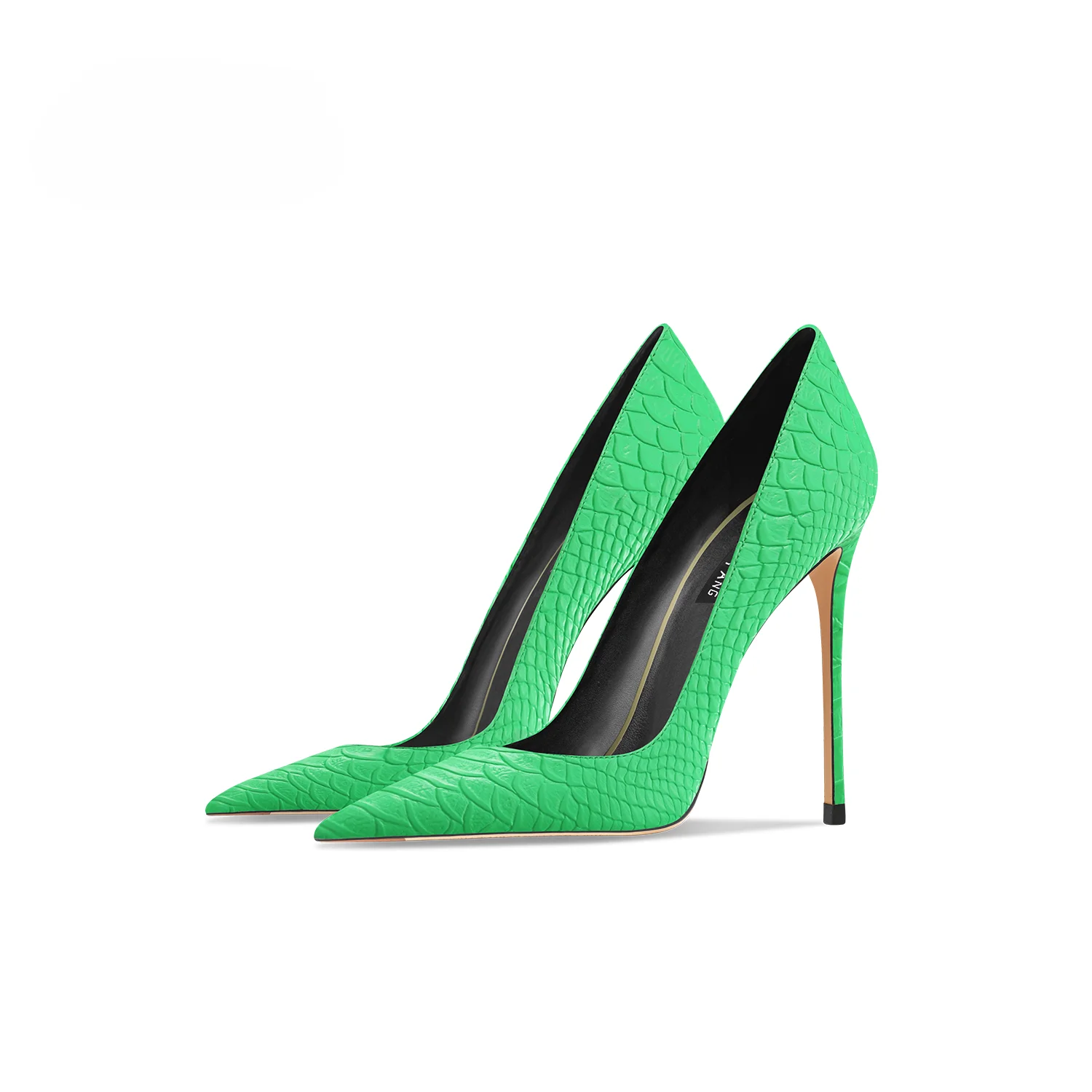 

Spring and Autumn New Snake Pattern Green Women's High Heels Pointed Light Mouth Stiletto Fashion Women's Shoes