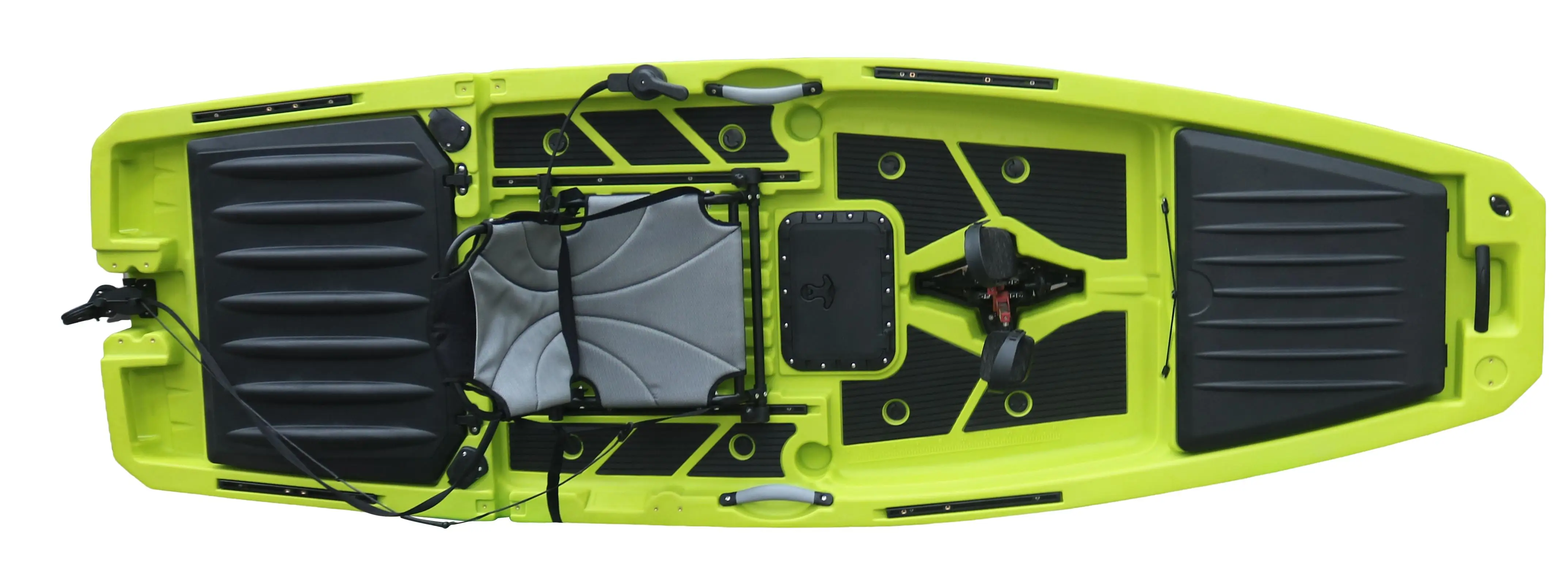 10.5FT HDPE Fin Pedal Drive Electric Motorized Fishing Kayak Sit-On-Top One Person for Ocean with New Rudder System